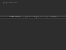 Tablet Screenshot of playfood.com